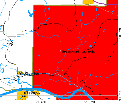 Bridgeport township, MO map