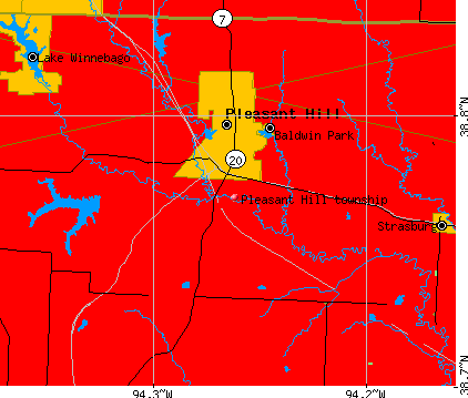 Pleasant Hill township, MO map