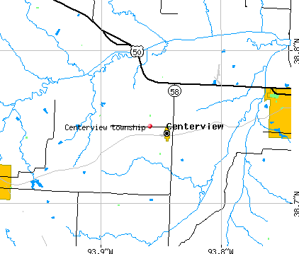 Centerview township, MO map