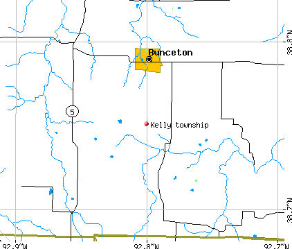 Kelly township, MO map