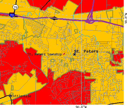 St. Peters township, MO map