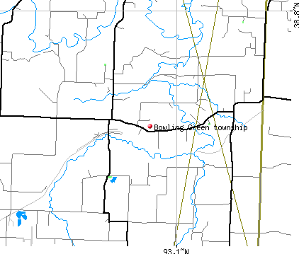Bowling Green township, MO map