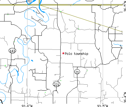 Polo township, AR map