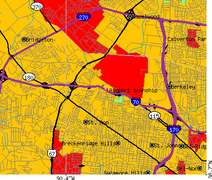 Airport township, MO map