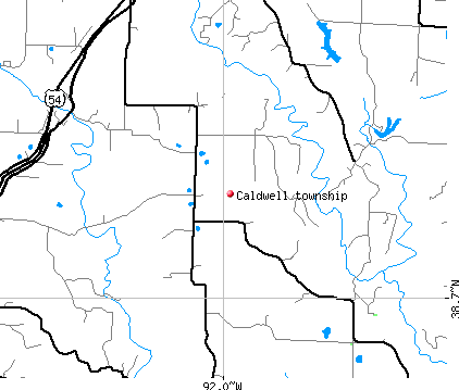 Caldwell township, MO map