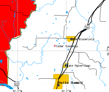 Cedar township, MO map