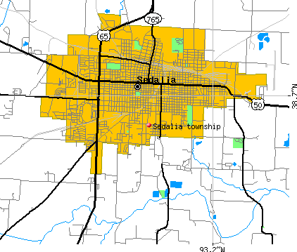 Sedalia township, MO map