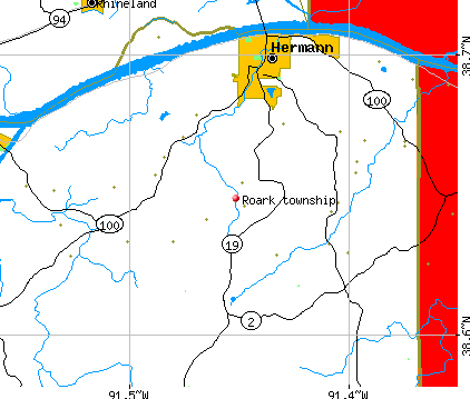 Roark township, MO map
