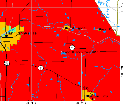 Camp Branch township, MO map