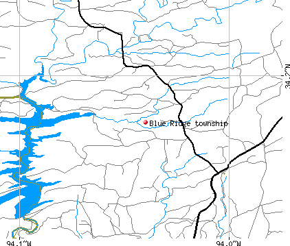 Blue Ridge township, AR map