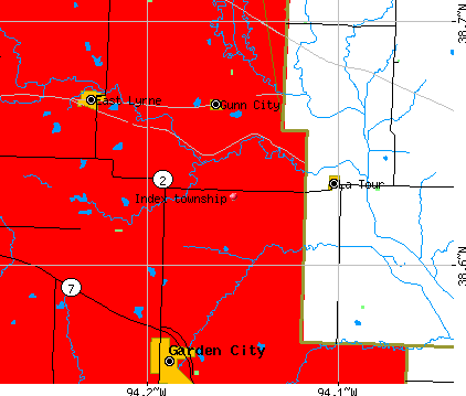Index township, MO map