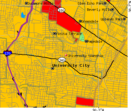 University township, MO map