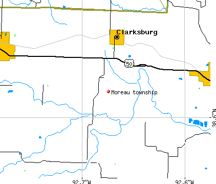 Moreau township, MO map