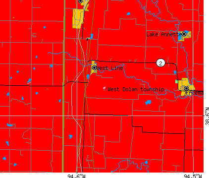 West Dolan township, MO map