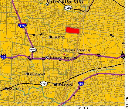 Hadley township, MO map