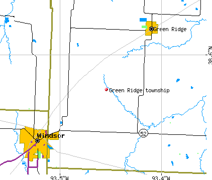 Green Ridge township, MO map