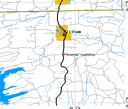Mineral township, AR map