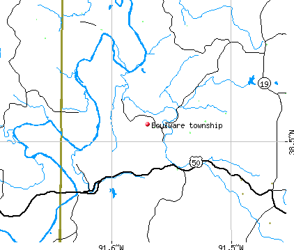 Boulware township, MO map