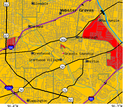 Gravois township, MO map