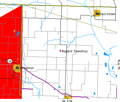 Bogard township, MO map