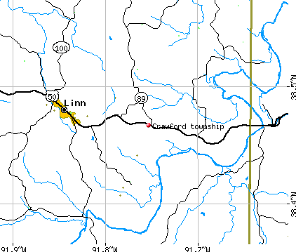 Crawford township, MO map
