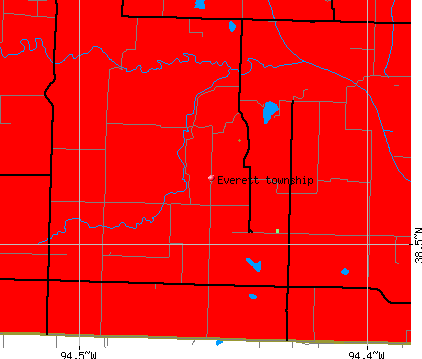 Everett township, MO map