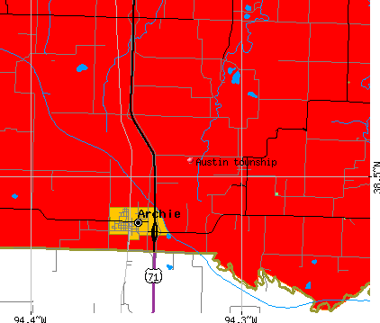 Austin township, MO map