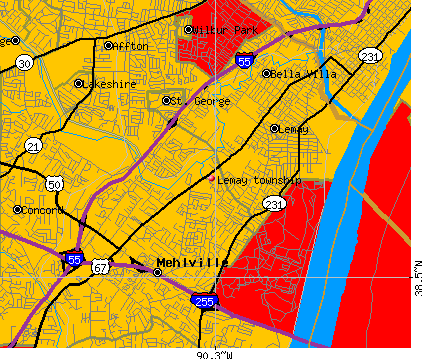 Lemay township, MO map