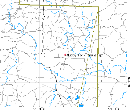 Muddy Fork township, AR map
