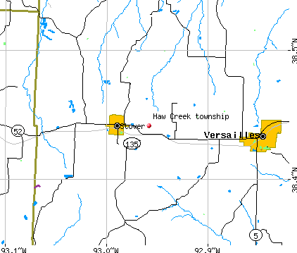 Haw Creek township, MO map