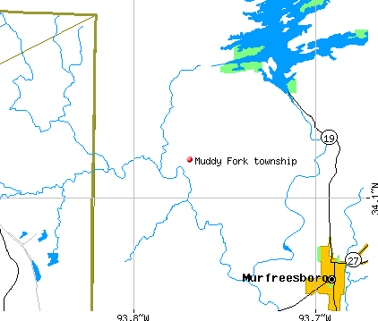 Muddy Fork township, AR map