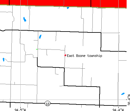 East Boone township, MO map