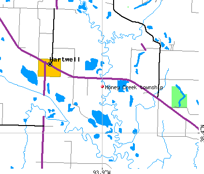 Honey Creek township, MO map