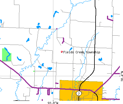 Fields Creek township, MO map