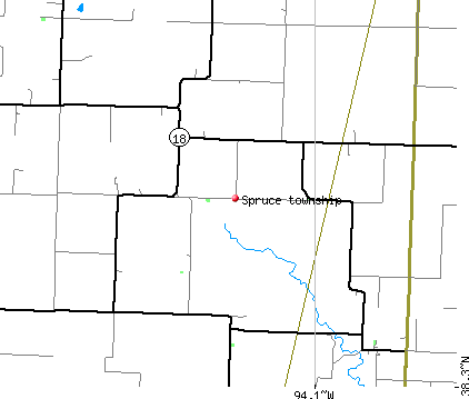 Spruce township, MO map