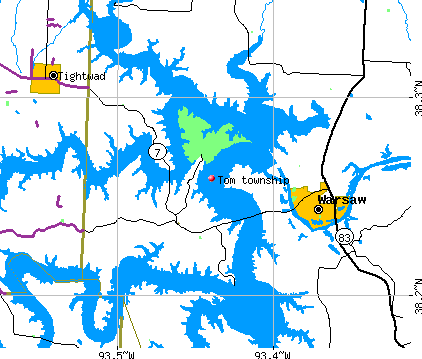 Tom township, MO map