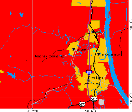 Joachim township, MO map