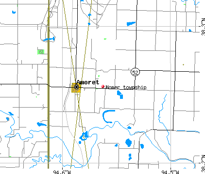 Homer township, MO map