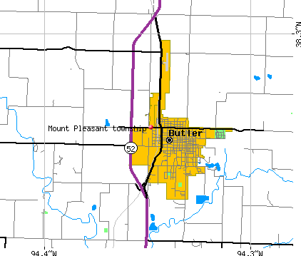 Mount Pleasant township, MO map
