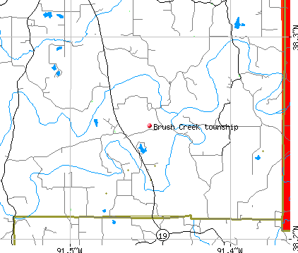 Brush Creek township, MO map