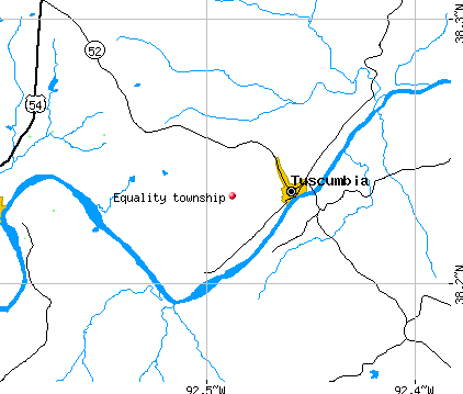 Equality township, MO map