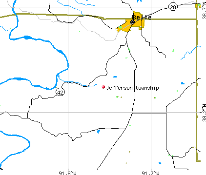 Jefferson township, MO map