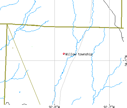 Willow township, AR map
