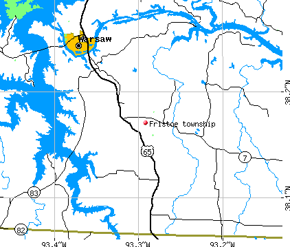 Fristoe township, MO map