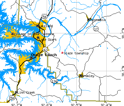 Glaze township, MO map