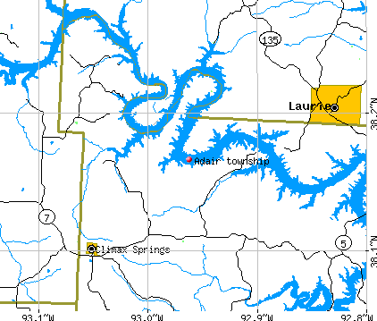 Adair township, MO map