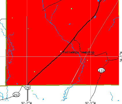 Talladega township, AR map