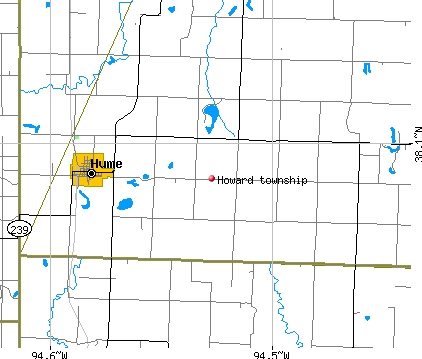 Howard township, MO map