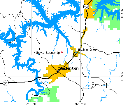 Kiheka township, MO map