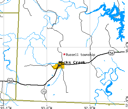 Russell township, MO map